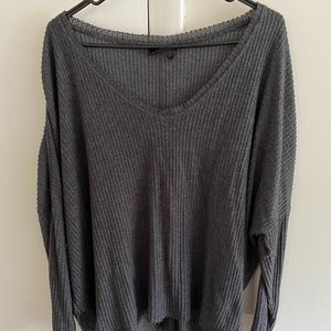 🎉2/40🎉 Oversize gray waffle shirt